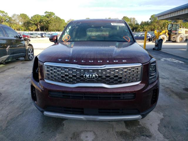 5XYP24HC1MG113986 - 2021 KIA TELLURIDE MAROON photo 5