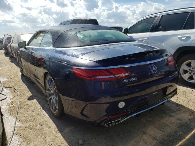 WDDXK8DB8KA039666 - 2019 MERCEDES-BENZ S 560 BLUE photo 3