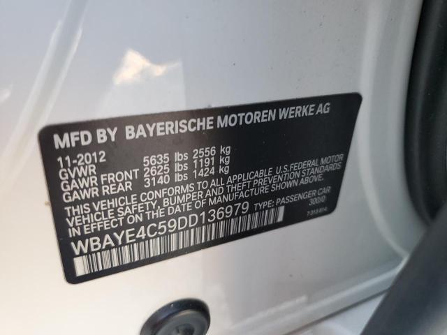 WBAYE4C59DD136979 - 2013 BMW 740 LI WHITE photo 10