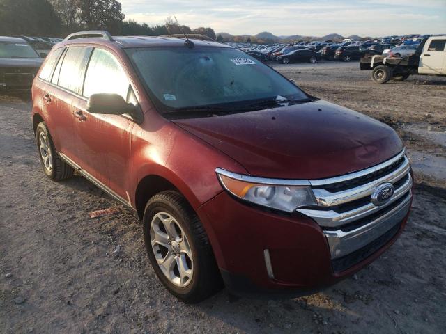 2FMDK3JC6EBB52436 - 2014 FORD EDGE SEL BURGUNDY photo 1