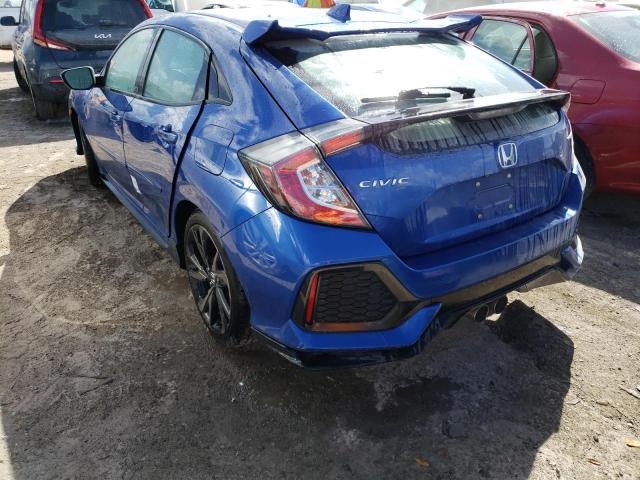 SHHFK7H49JU207038 - 2018 HONDA CIVIC SPOR BLUE photo 3