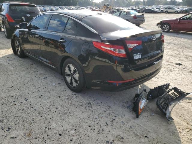 KNAGM4AD9C5009991 - 2012 KIA OPTIMA HYB BLACK photo 3