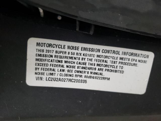 LC2U2A027HC200335 - 2017 KYMCO USA INC SUPER 8 50 BLACK photo 10