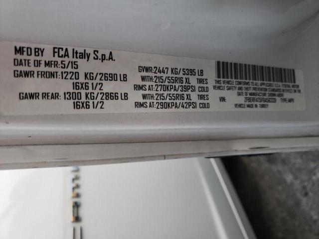 ZFBERFAT5F6A56339 - 2015 RAM PROMASTER WHITE photo 10
