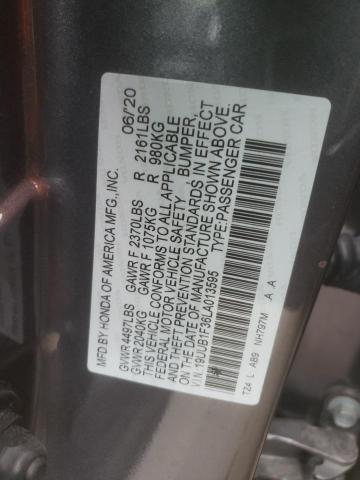 19UUB1F36LA013595 - 2020 ACURA TLX 灰色 照片 13