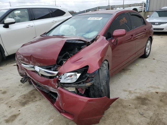 2HGFA16629H505251 - 2009 HONDA CIVIC LX-S برغندي صورة 2