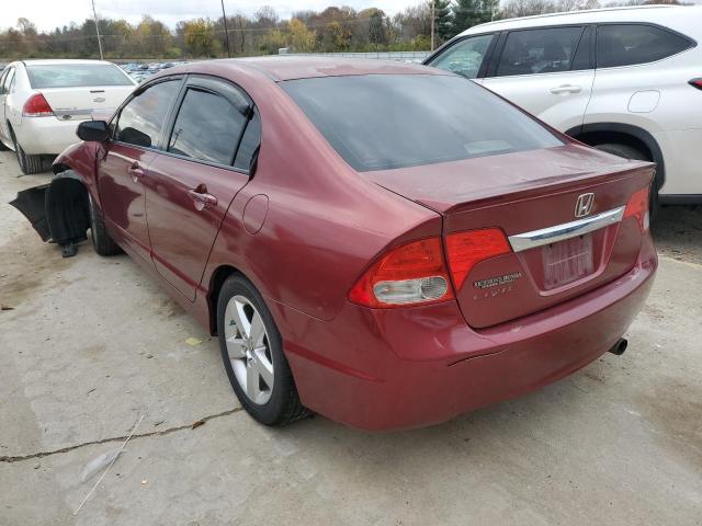 2HGFA16629H505251 - 2009 HONDA CIVIC LX-S برغندي صورة 3