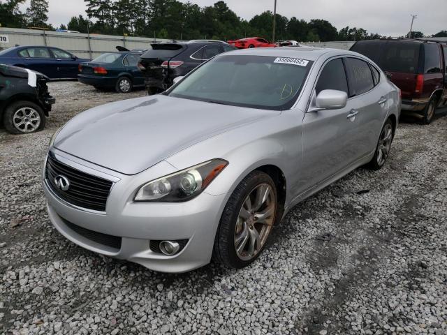 JN1BY1AP8CM334117 - 2012 INFINITI M37 SILVER photo 2