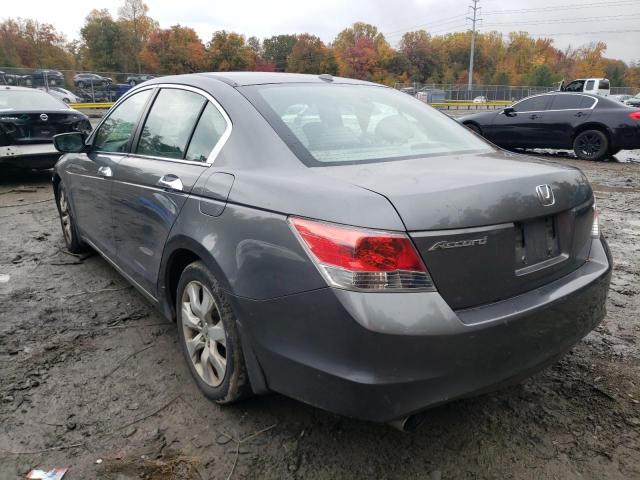 1HGCP36889A022344 - 2009 HONDA ACCORD EXL GRAY photo 3