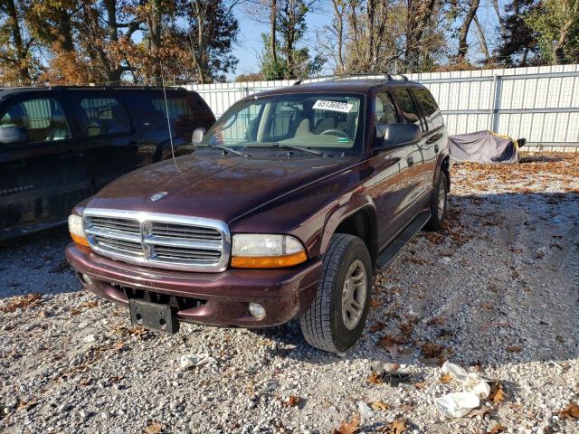 1D4HS48N23F597225 - 2003 DODGE DURANGO SL MAROON photo 2