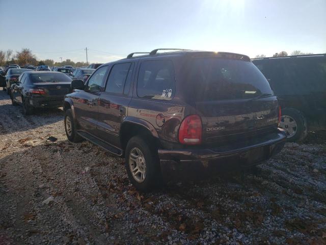 1D4HS48N23F597225 - 2003 DODGE DURANGO SL MAROON photo 3