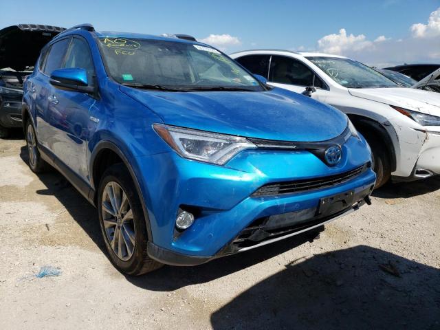 JTMDJREV6JD162703 - 2018 TOYOTA RAV4 HV LI BLUE photo 1