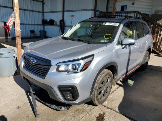 JF2SKAJC0KH448665 - 2019 SUBARU FORESTER S SILVER photo 2