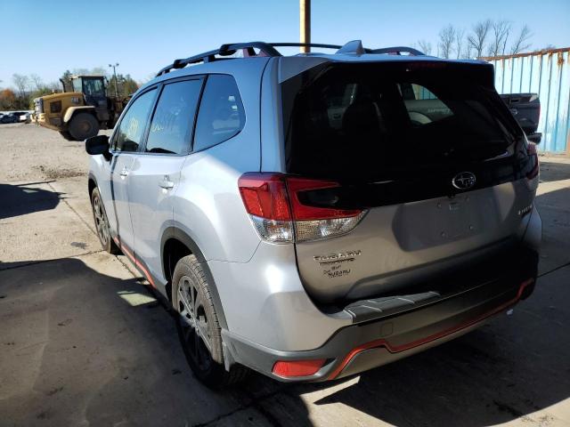 JF2SKAJC0KH448665 - 2019 SUBARU FORESTER S SILVER photo 3