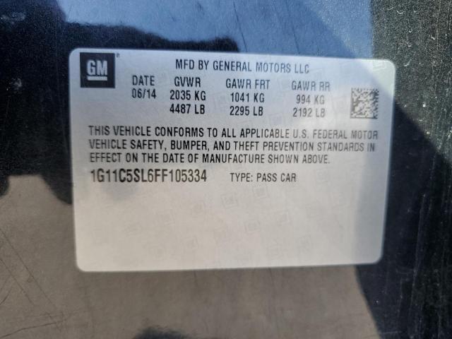 1G11C5SL6FF105334 - 2015 CHEVROLET MALIBU 1LT 黑色 照片 10