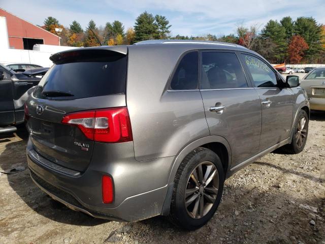 5XYKWDA70EG527807 - 2014 KIA SORENTO GRAY photo 4