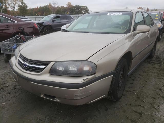 2G1WF55E719319082 - 2001 CHEVROLET IMPALA TAN photo 2