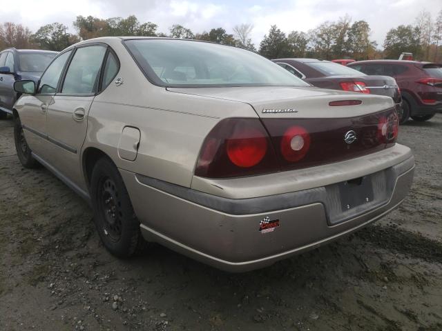 2G1WF55E719319082 - 2001 CHEVROLET IMPALA TAN photo 3