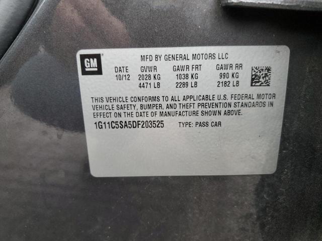 1G11C5SA5DF203525 - 2013 CHEVROLET MALIBU 1LT 灰色 照片 10