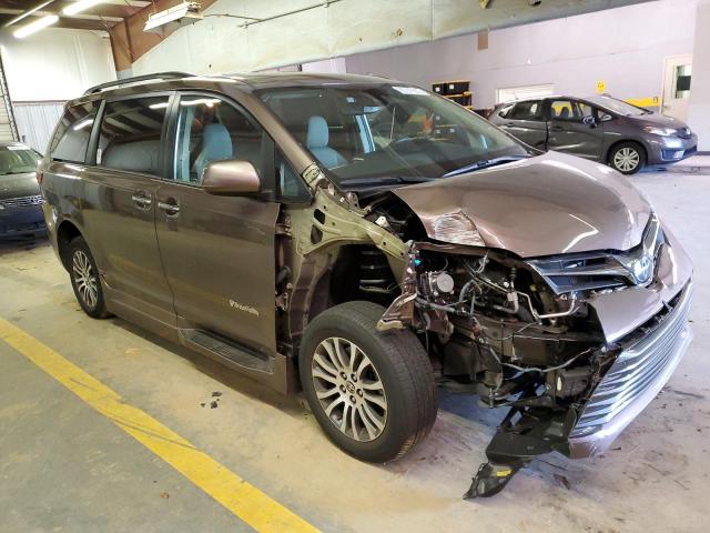 5TDYZ3DCXLS073358 - 2020 TOYOTA SIENNA XLE BROWN photo 9