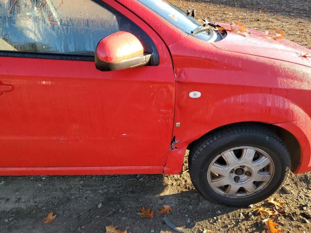 KL1TD56657B130033 - 2007 CHEVROLET AVEO BASE RED photo 9