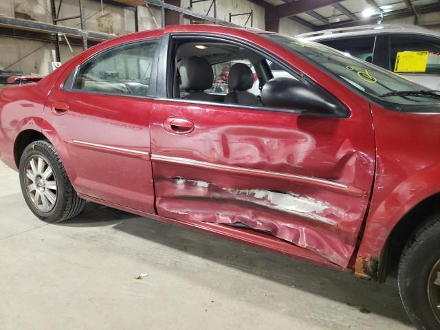 1C3EL56R24N111422 - 2004 CHRYSLER SEBRING LX RED photo 9