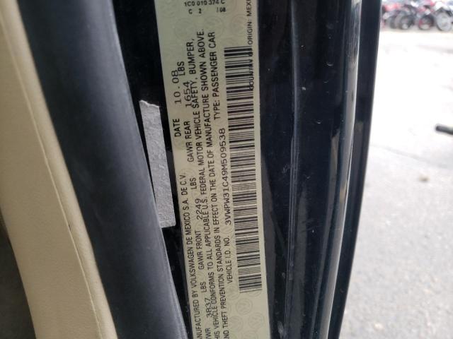 3VWPW31C49M509538 - 2009 VOLKSWAGEN NEW BEETLE 黑色 照片 10