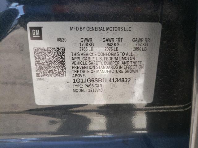 1G1JG6SB1L4134832 - 2020 CHEVROLET SONIC GRAY photo 13