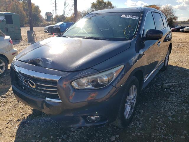 5N1AL0MN5DC328578 - 2013 INFINITI JX35 GRAY photo 2