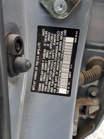 SHHFK7H41MU223335 - 2021 HONDA CIVIC SPOR 灰色 照片 10