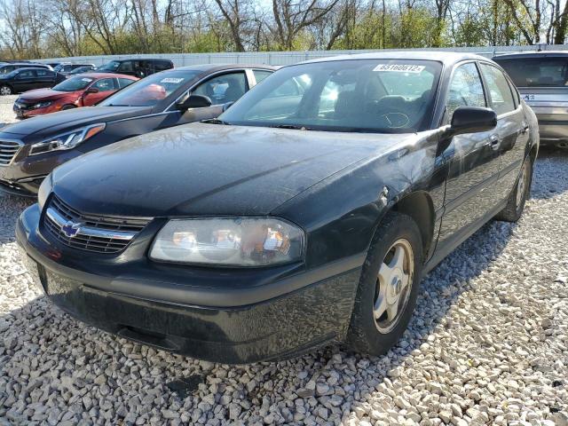 2G1WF52E949299801 - 2004 CHEVROLET IMPALA BLACK photo 2