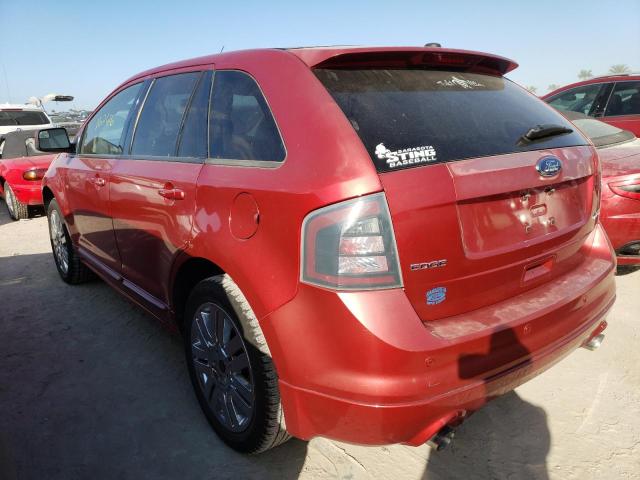 2FMDK3AC6ABA03146 - 2010 FORD EDGE SPORT RED photo 3