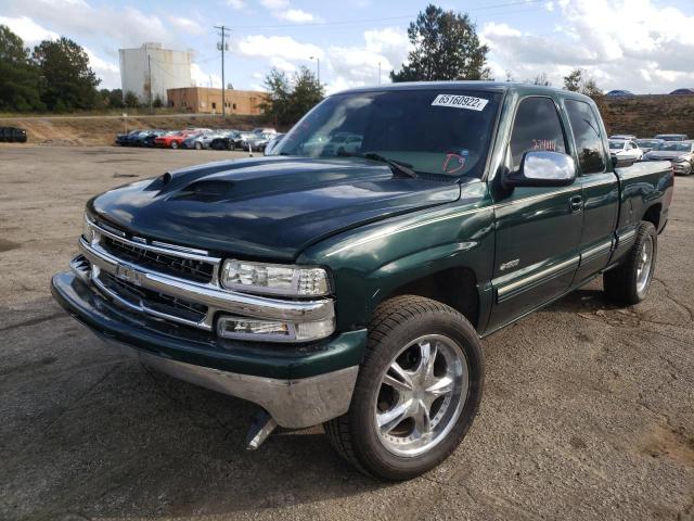 2GCEC19V911****** - 2001 CHEVROLET SILVER1500 GREEN photo 2