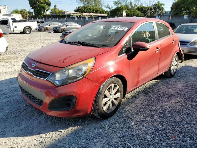 KNADN5A32C6031189 - 2015 KIA RIO EX RED photo 2