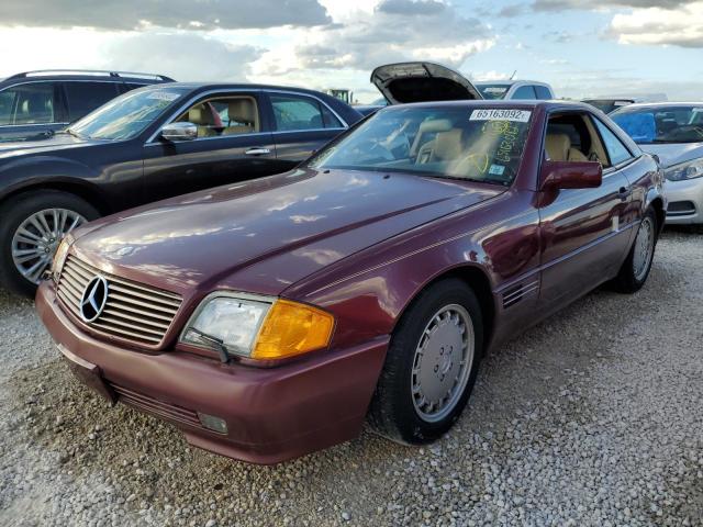 WDBFA61E8MF017828 - 1991 MERCEDES-BENZ 300 SL BURGUNDY photo 2