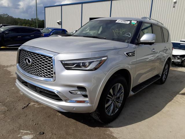 JN8AZ2AE2N9291432 - 2022 INFINITI QX80 LUXE SILVER photo 2