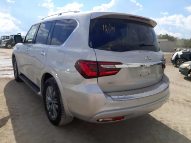 JN8AZ2AE2N9291432 - 2022 INFINITI QX80 LUXE SILVER photo 3