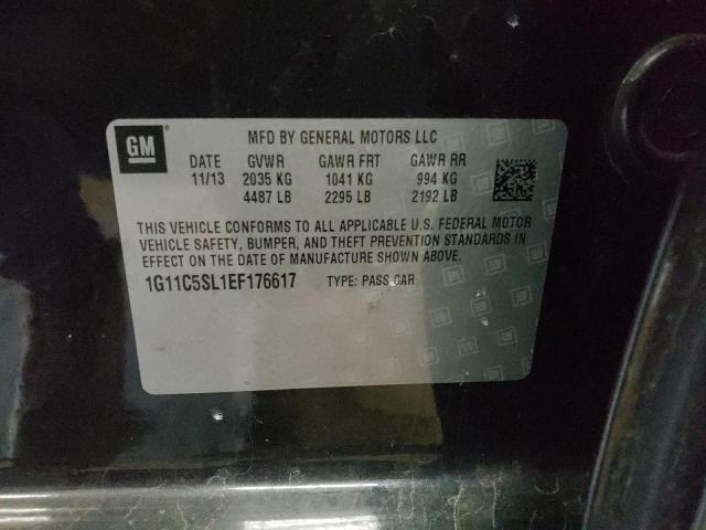 1G11C5SL1EF176617 - 2014 CHEVROLET MALIBU 1LT შავი ფოტო 10