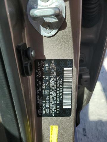 KMHCU4AEXEU732893 - 2014 HYUNDAI ACCENT TAN photo 10