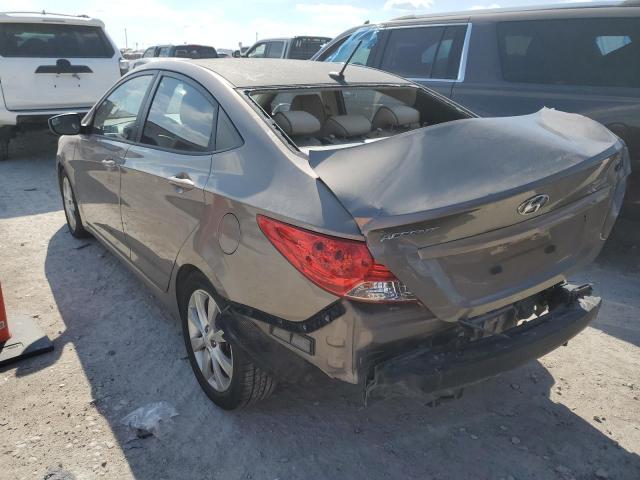 KMHCU4AEXEU732893 - 2014 HYUNDAI ACCENT TAN photo 3