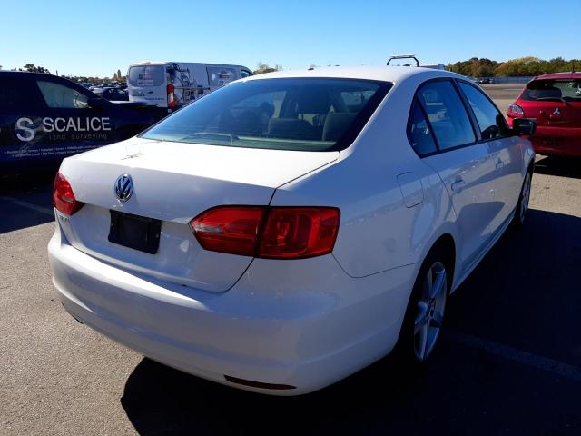 3VW2K7AJ4EM227647 - 2014 VOLKSWAGEN JETTA BASE WHITE photo 4
