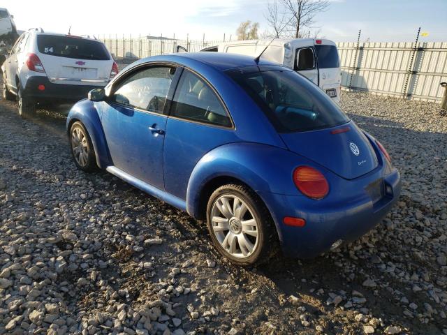 3VWCD21C53M435049 - 2003 VOLKSWAGEN NEW BEETLE 蓝色 照片 3