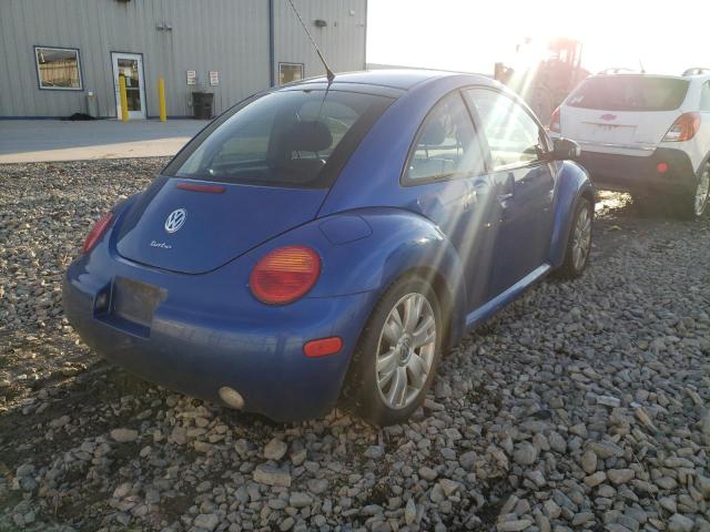 3VWCD21C53M435049 - 2003 VOLKSWAGEN NEW BEETLE BLUE photo 4