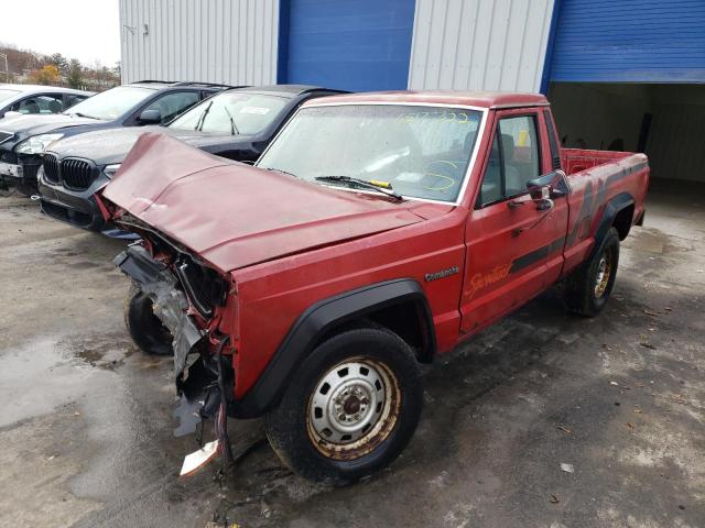 1J7FT26P7ML528900 - 1991 JEEP COMANCHE RED photo 2