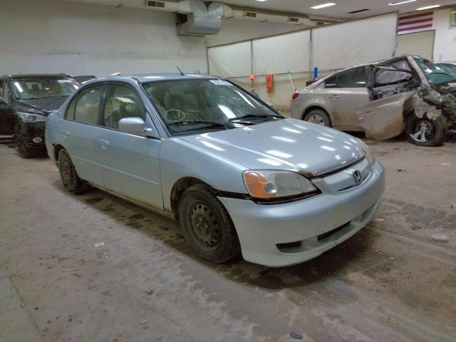 JHMES95673S015412 - 2003 HONDA CIVIC HYBR BLUE photo 1