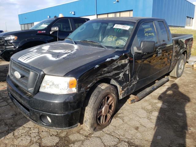 1FTRX12W48KF03685 - 2008 FORD F150 BLACK photo 2