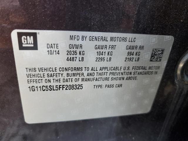 1G11C5SL5FF208325 - 2015 CHEVROLET MALIBU 1LT PURPLE photo 10