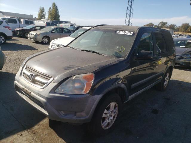 JHLRD78872C084093 - 2002 HONDA CR-V EX BLACK photo 2