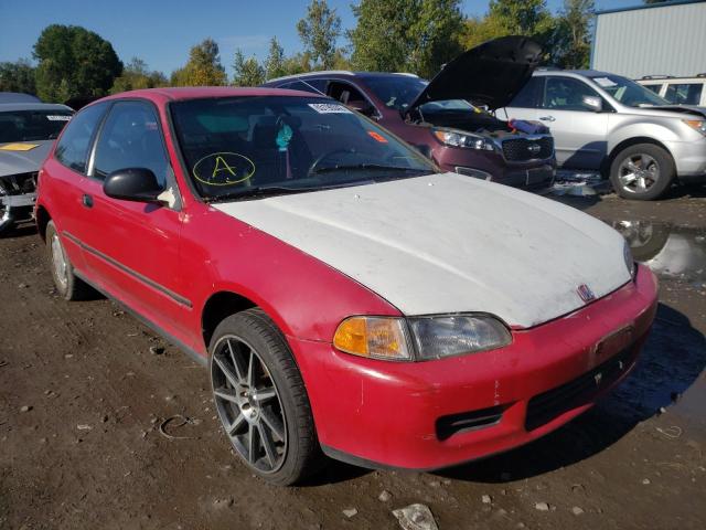 2HGEH2342NH543377 - 1992 HONDA CIVIC CX RED photo 1