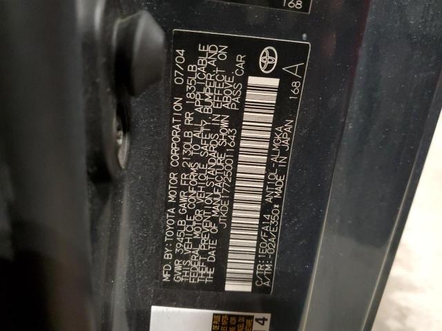 JTKDE177250011643 - 2005 TOYOTA SCION TC 灰色 照片 10